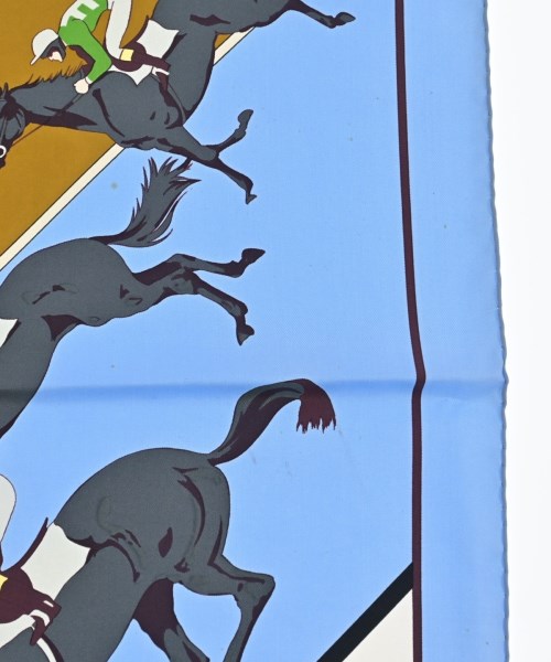 HERMES（エルメス）バンダナ・スカーフ 青 サイズ:90 レディース/2200647941010