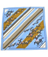 HERMES（エルメス）バンダナ・スカーフ 青 サイズ:90 レディース/2200647941010