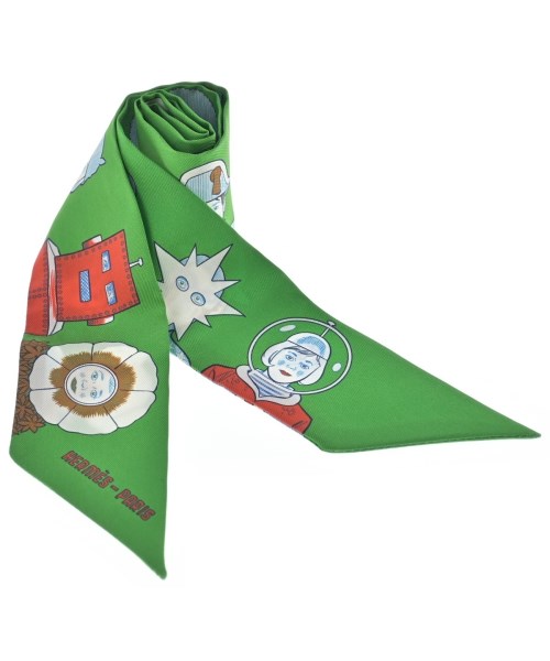 HERMES（エルメス）バンダナ・スカーフ 緑 サイズ:- レディース/2200649434688