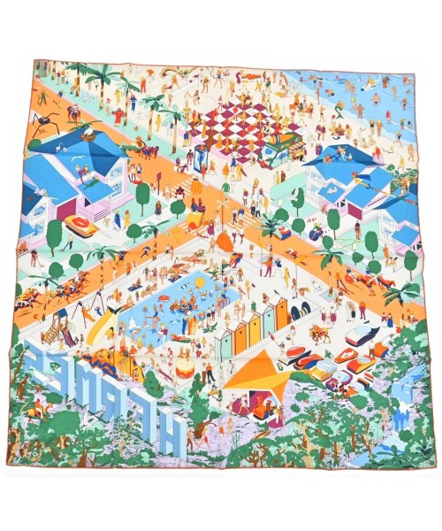 HERMES(エルメス)バンダナ・スカーフ オレンジ サイズ:90/2200649815111