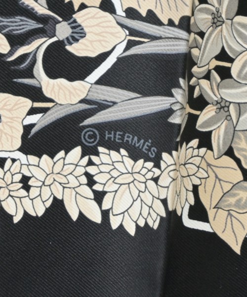 HERMES（エルメス）バンダナ・スカーフ 黒 サイズ:90 レディース/2200651292047
