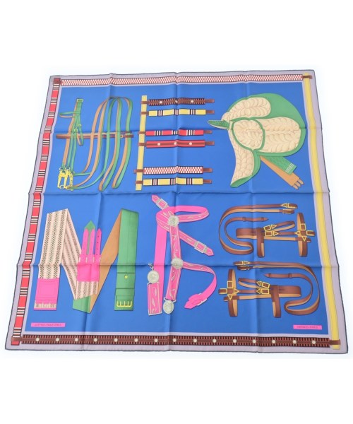 HERMES(エルメス)バンダナ・スカーフ 青 サイズ:90/2200651292061