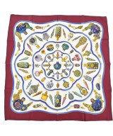 HERMES（エルメス）バンダナ・スカーフ 赤 サイズ:90 レディース/2200652144970