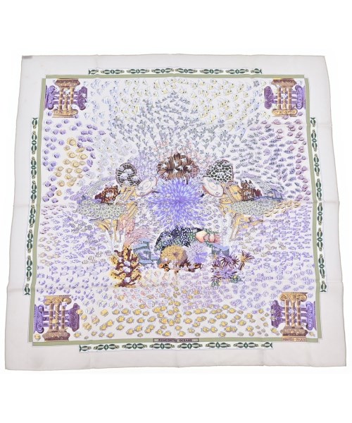 HERMES(エルメス)バンダナ・スカーフ 白 サイズ:90/2200652144994