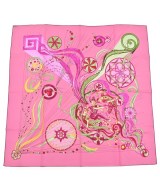 HERMES（エルメス）バンダナ・スカーフ ピンク サイズ:90 レディース/2200652145021