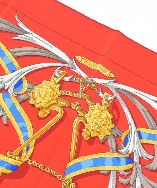 HERMES（エルメス）バンダナ・スカーフ 赤 サイズ:90 レディース/2200652145052