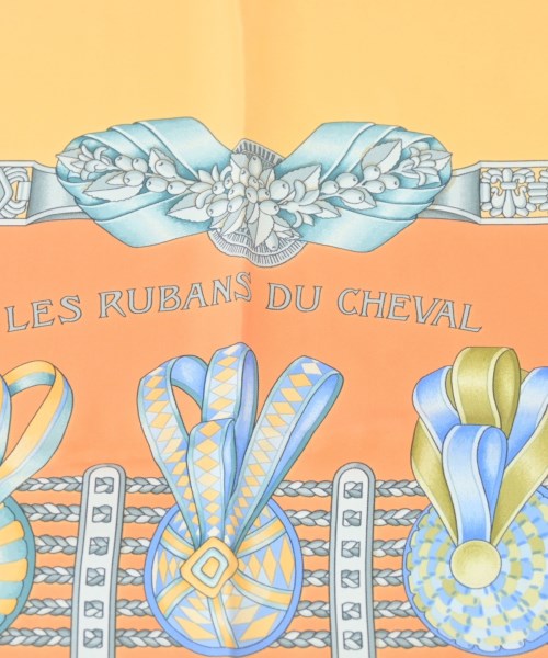 HERMES（エルメス）バンダナ・スカーフ 黄 サイズ:90 レディース/2200652145069