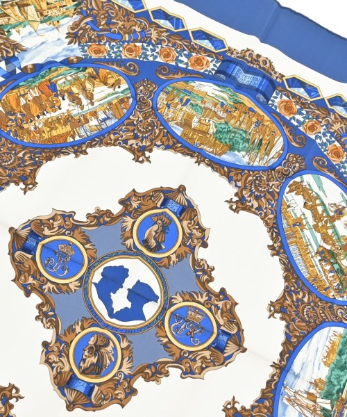 HERMES（エルメス）バンダナ・スカーフ 青 サイズ:90 レディース/2200652145076