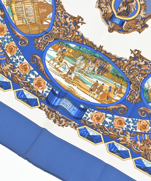 HERMES（エルメス）バンダナ・スカーフ 青 サイズ:90 レディース/2200652145076