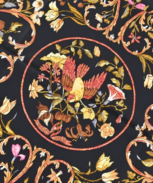 HERMES（エルメス）バンダナ・スカーフ 黒 サイズ:90 レディース/2200652145083