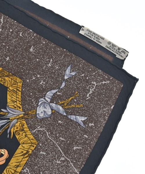 HERMES（エルメス）バンダナ・スカーフ 黒 サイズ:90 レディース/2200652145083