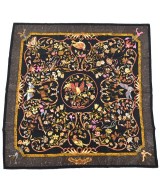 HERMES（エルメス）バンダナ・スカーフ 黒 サイズ:90 レディース/2200652145083