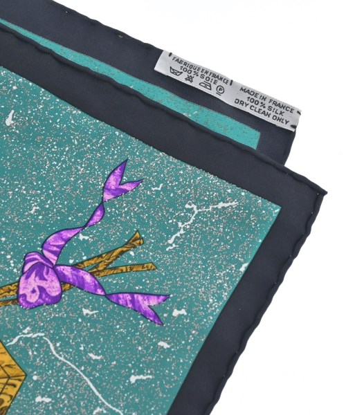 HERMES（エルメス）バンダナ・スカーフ 黒 サイズ:90 レディース/2200652145090