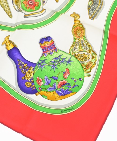 HERMES（エルメス）バンダナ・スカーフ 赤 サイズ:90 レディース/2200652145106