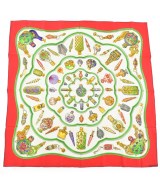 HERMES（エルメス）バンダナ・スカーフ 赤 サイズ:90 レディース/2200652145106