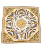 HERMES（エルメス）バンダナ・スカーフ ベージュ サイズ:90 レディース/2200652145120