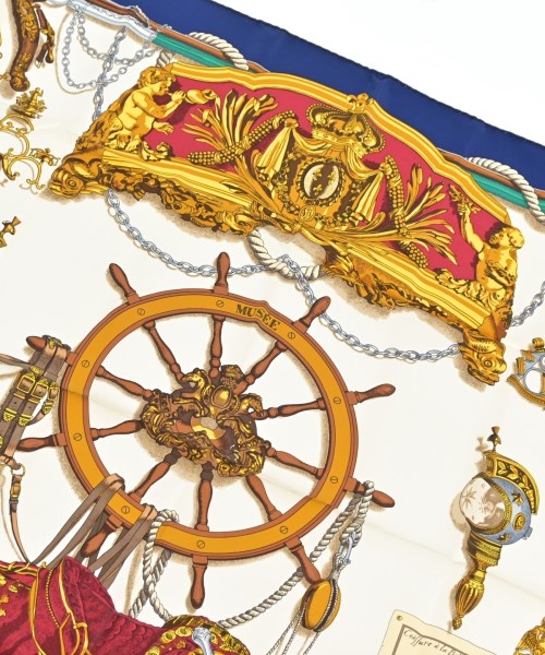 HERMES（エルメス）バンダナ・スカーフ 紺 サイズ:90 レディース/2200652145151