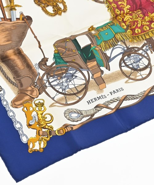 HERMES（エルメス）バンダナ・スカーフ 紺 サイズ:90 レディース/2200652145151