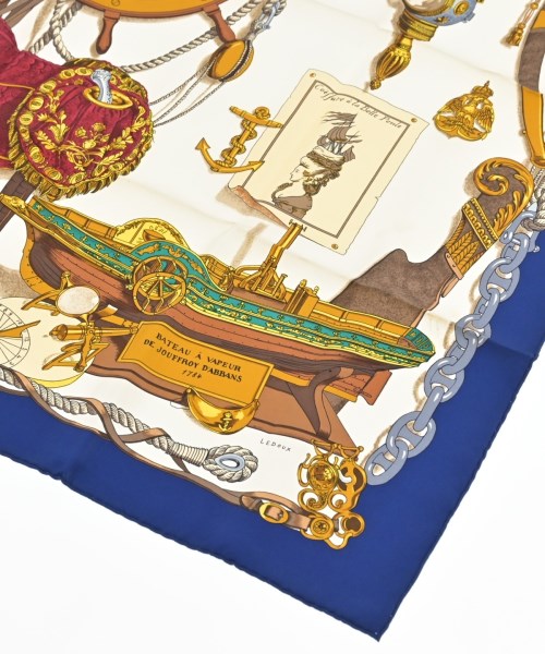 HERMES（エルメス）バンダナ・スカーフ 紺 サイズ:90 レディース/2200652145151