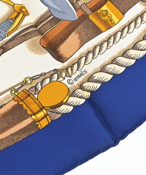 HERMES（エルメス）バンダナ・スカーフ 紺 サイズ:90 レディース/2200652145151