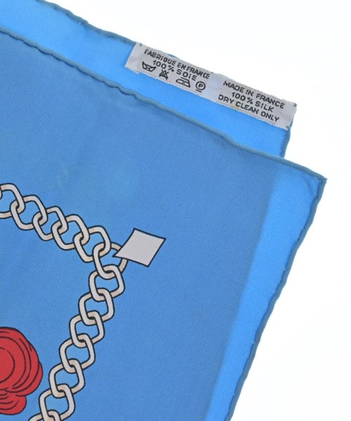 HERMES（エルメス）バンダナ・スカーフ 青 サイズ:90 レディース/2200652145168