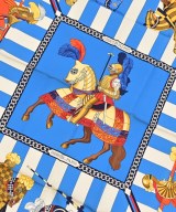 HERMES（エルメス）バンダナ・スカーフ 青 サイズ:90 レディース/2200652145168