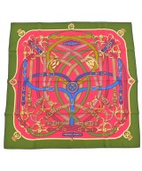 HERMES（エルメス）バンダナ・スカーフ ピンク サイズ:90 レディース/2200652145182