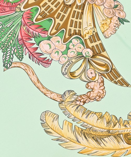 HERMES（エルメス）バンダナ・スカーフ 緑 サイズ:90 レディース/2200652145199