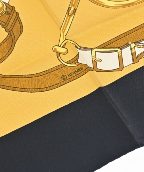 HERMES（エルメス）バンダナ・スカーフ 黒 サイズ:90 レディース/2200652145205