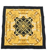 HERMES（エルメス）バンダナ・スカーフ 黒 サイズ:90 レディース/2200652145205