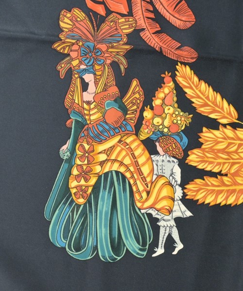 HERMES（エルメス）バンダナ・スカーフ 紺 サイズ:90 レディース/2200652145229