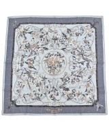 HERMES（エルメス）バンダナ・スカーフ 青 サイズ:90 レディース/2200652145250