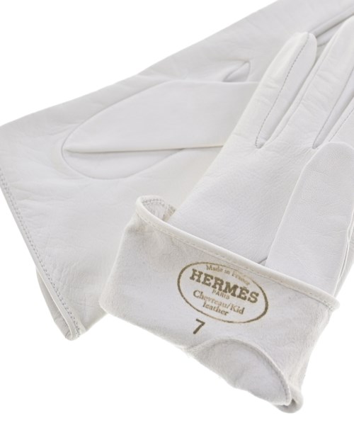 HERMES（エルメス）手袋 白 サイズ:7 レディース/2200652477085
