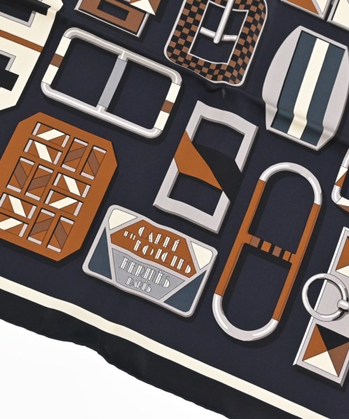 HERMES（エルメス）バンダナ・スカーフ 紺 サイズ:90 レディース/2200652848113