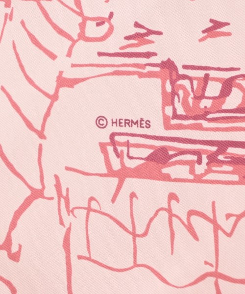 HERMES（エルメス）バンダナ・スカーフ ピンク サイズ:90 レディース/2200646067056