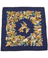 HERMES（エルメス）バンダナ・スカーフ 紺 サイズ:90 レディース/2200704510999