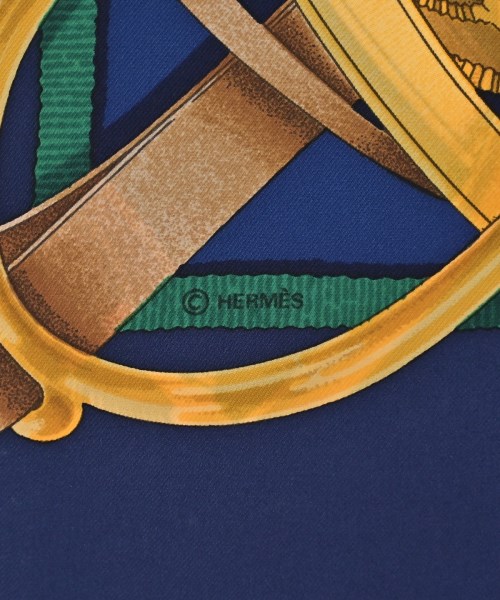 HERMES（エルメス）バンダナ・スカーフ 青 サイズ:90 レディース/2200704511026