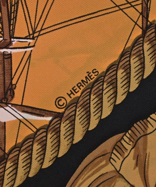 HERMES（エルメス）バンダナ・スカーフ 黒 サイズ:90 レディース/2200704511033