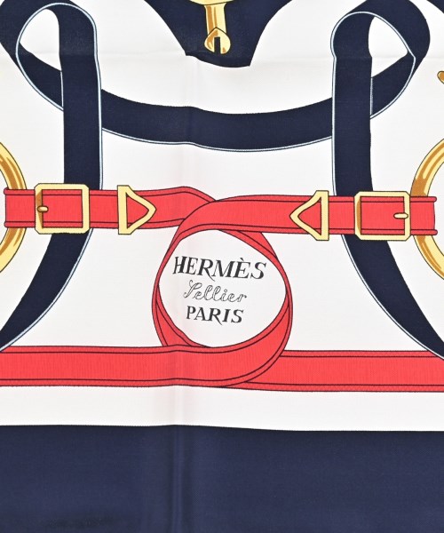 HERMES（エルメス）バンダナ・スカーフ 白 サイズ:90 レディース/2200704511040