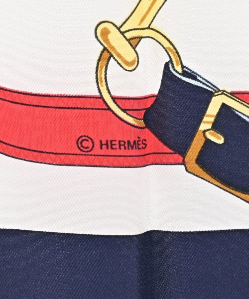 HERMES（エルメス）バンダナ・スカーフ 白 サイズ:90 レディース/2200704511040