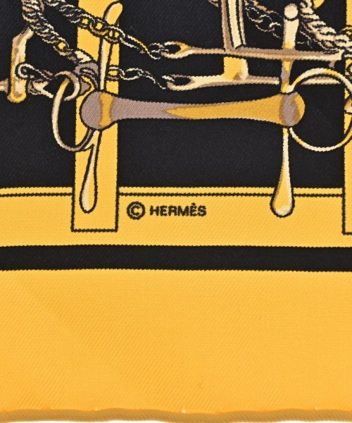 HERMES（エルメス）バンダナ・スカーフ 黒 サイズ:45 レディース/2200704511071