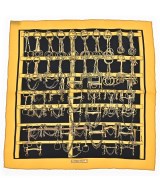 HERMES（エルメス）バンダナ・スカーフ 黒 サイズ:45 レディース/2200704511071