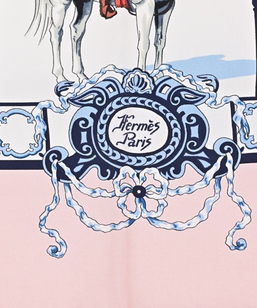 HERMES（エルメス）バンダナ・スカーフ ピンク サイズ:90 レディース/2200704511118
