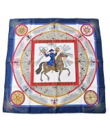 HERMES（エルメス）バンダナ・スカーフ 青 サイズ:90 レディース/2200706237146