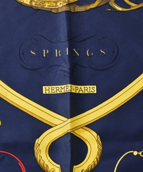 HERMES（エルメス）バンダナ・スカーフ 紺 サイズ:90 レディース/2200706237481