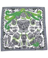 HERMES（エルメス）バンダナ・スカーフ グレー サイズ:90 レディース/2200706757170