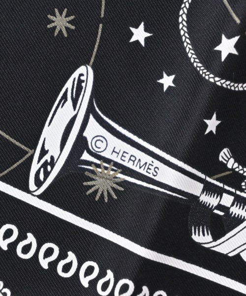 HERMES（エルメス）バンダナ・スカーフ 黒 サイズ:60 レディース/2200706757187
