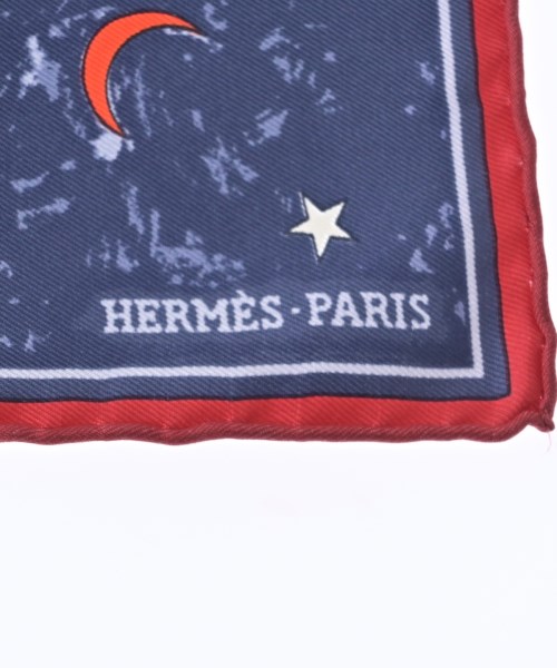 HERMES（エルメス）バンダナ・スカーフ 紺 サイズ:45 レディース/2200703993038