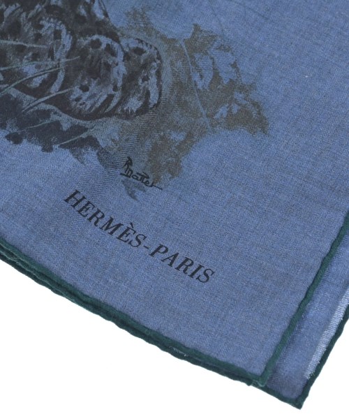 HERMES（エルメス）バンダナ・スカーフ 紺 サイズ:140 レディース/2200708386750
