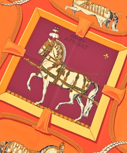 HERMES（エルメス）バンダナ・スカーフ オレンジ サイズ:90 レディース/2200708386866